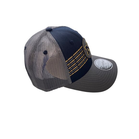 Zephyr Michigan Wolverines Baseball Cap Mens OS Mesh Snapback Blue College NEW - Picture 2 of 7